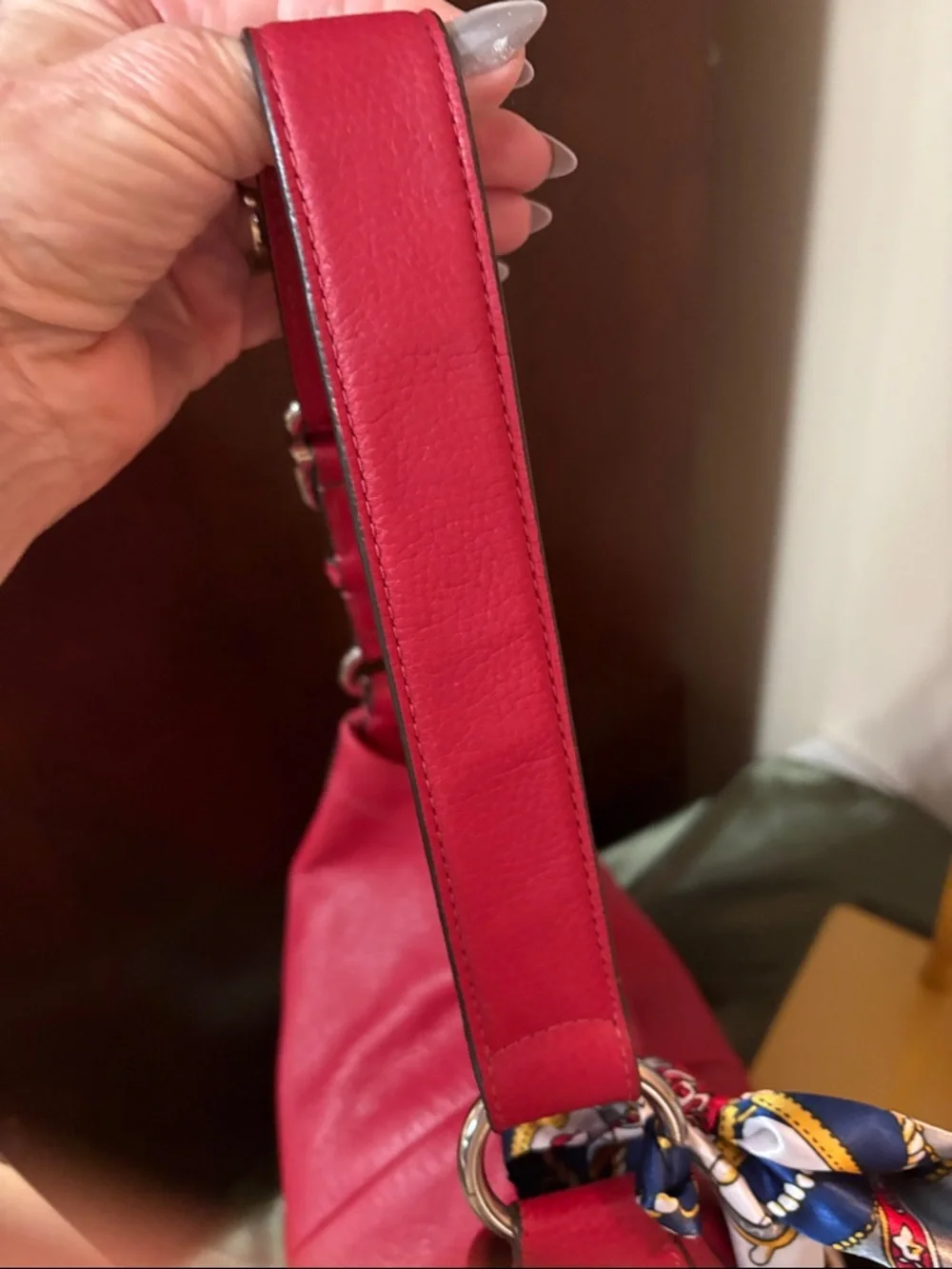Coach Penelope Hobo Shoulder bag red pebbled leather August 2011 F16535 - Picture 7 of 15